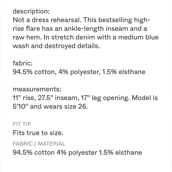 MOTHER THE HUSTLER ANKLE FRAY IN UNDERSTUDY HI RISE KICK FLARE BOOTCUT STRETCH - Picture 8 of 16